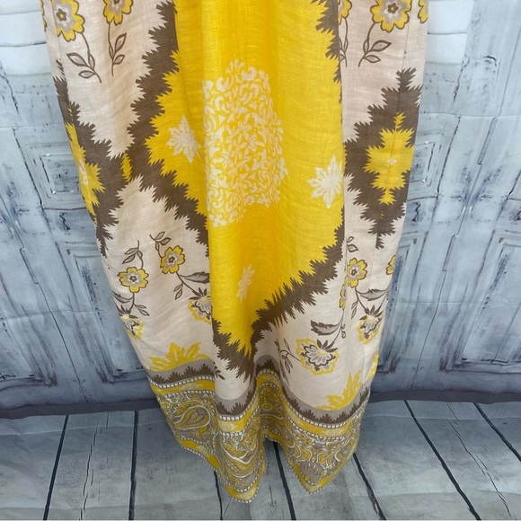 ANTONIO MELANI Yellow and Cream Midi Dress - Picture 6 of 11